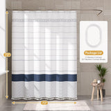 AmazerBath Farmhouse Shower Curtain with Tassel, Boho