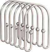 AmazerBath U-Shaped Double Shower Curtain Hooks , Set of 12