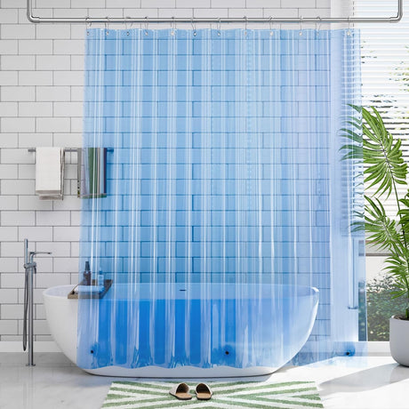AmazerBath Transparent Blue Shower Curtain Liner - Seasides