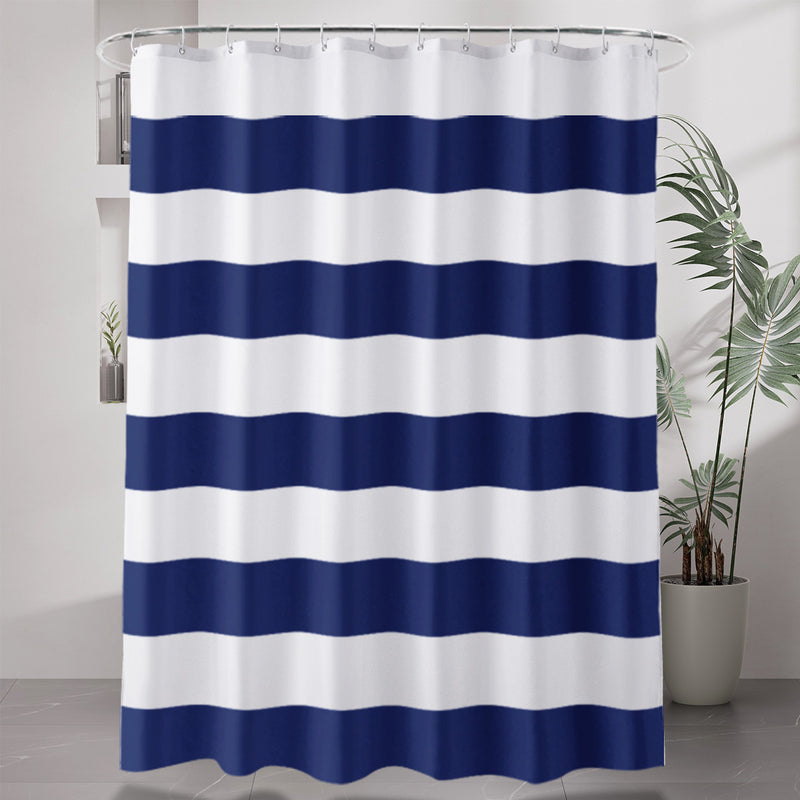 AmazerBath Classic Stripes Shower Curtain and Liner 2 in 1