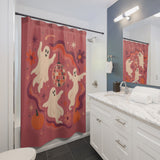 Groovy Disco Ghosts Halloween Shower Curtain