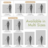 AmazerBath Clear 8G heavy-duty PEVA shower curtain liner chart comparing short, standard, and extra-long length options.