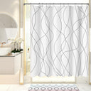 Abstract Design Shower Curtain Lines