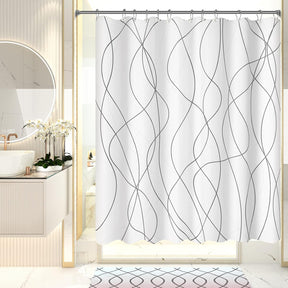 Abstract Design Shower Curtain Lines