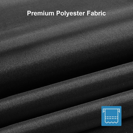AmazerBath Black waterproof fabric shower curtain liner, 72 x 72 inches, detail image 4.