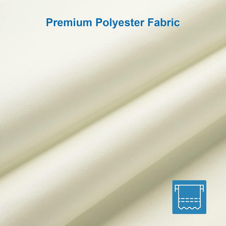 AmazerBath Ivory waterproof fabric shower curtain liner, 72 x 72 inches, detail image 3.
