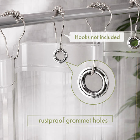 AmazerBath Clear lightweight PEVA shower curtain liner