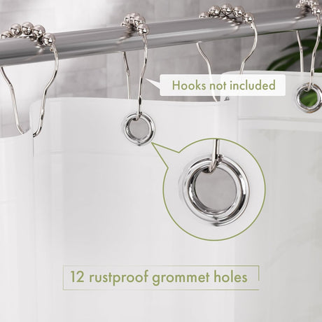 AmazerBath Frosted lightweight PEVA shower curtain liner