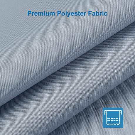 AmazerBath Blue Grey waterproof fabric shower curtain liner, 72 x 72 inches, detail image 2.