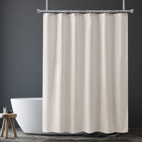 AmazerBath Khaki waterproof fabric shower curtain liner, 72 x 72 inches, main product image.