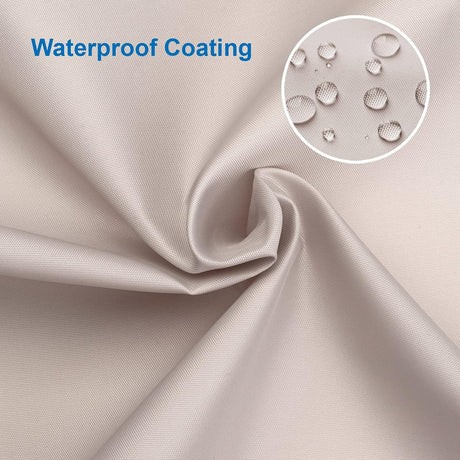 AmazerBath Khaki waterproof fabric shower curtain liner, 72 x 72 inches, detail image 2.