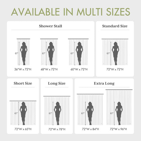 AmazerBath Grey lightweight PEVA shower curtain liner