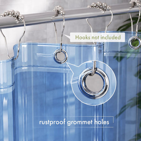 AmazerBath Blue lightweight PEVA shower curtain liner