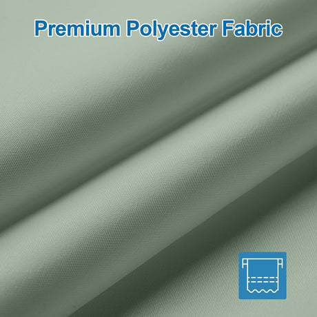 AmazerBath Sage Green waterproof fabric shower curtain liner, 72 x 72 inches, detail image 4.