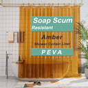 Lightweight PEVA Shower Curtain Liner in amber shown as the main product view.