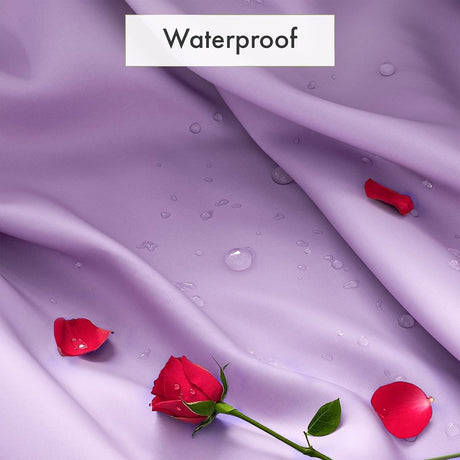 AmazerBath Lavender waterproof fabric shower curtain liner, 72 x 72 inches, detail image 5.