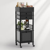 Bamboo Makeup Organizer with 3 Drawers