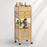 Bamboo Makeup Organizer with 3 Drawers