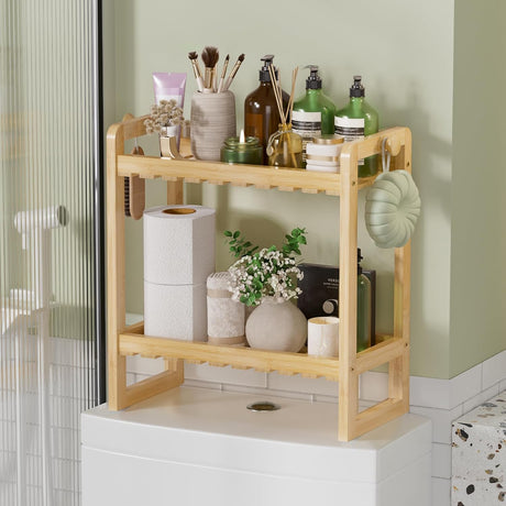 Bamboo Over The Toilet Storage Rack