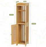 Bamboo Rattan Storage Cabinet