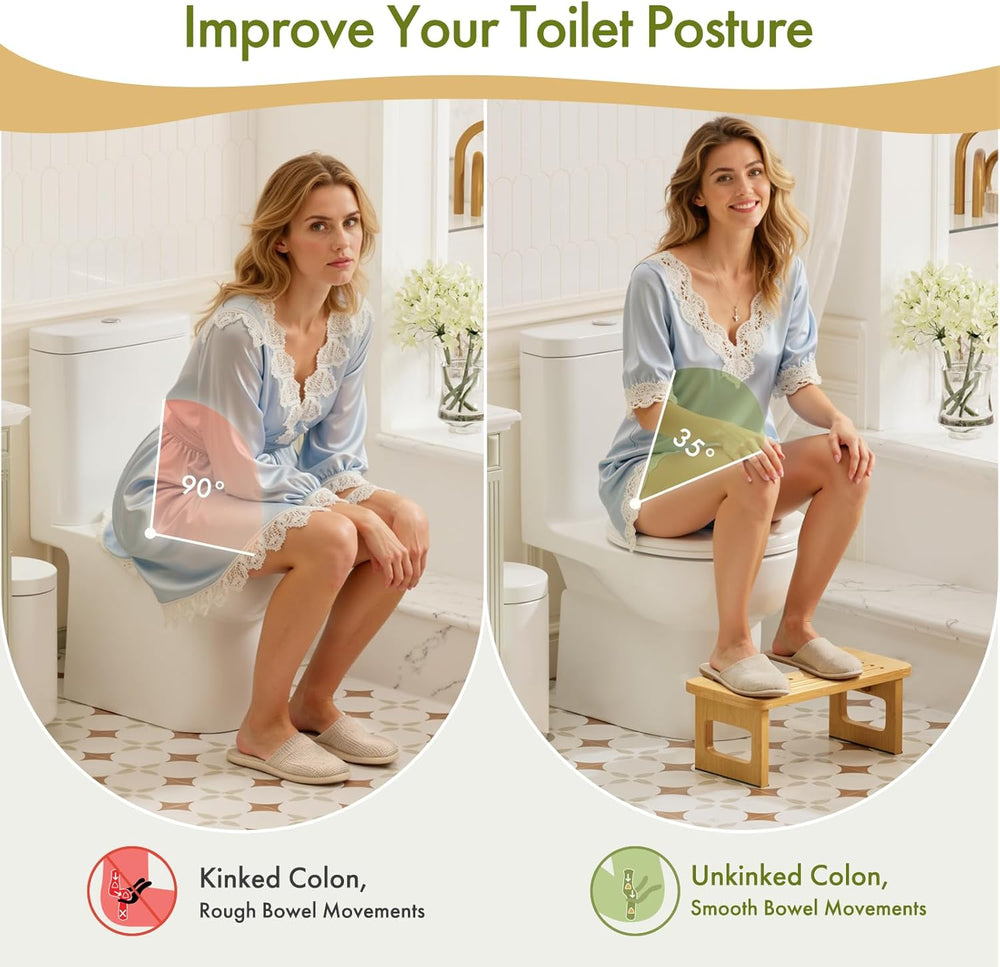 Bamboo Toilet Stool, Squat Potty Stool