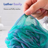 AmazerBath Bath Loofah Sponge Colorful, Set of 4