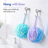 AmazerBath Bath Loofah Sponge Colorful, Set of 4