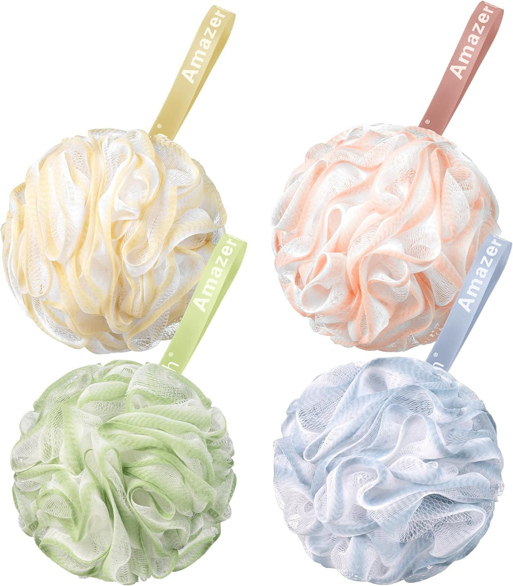 Bath Shower Loofah Sponge Set of 4
