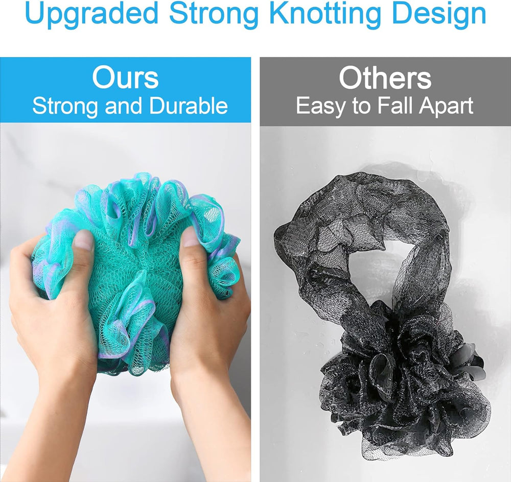 Bath Shower Loofah Sponge Set of 4