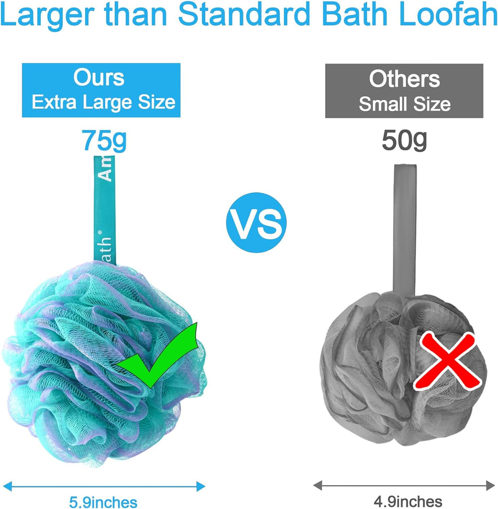 Bath Shower Loofah Sponge Set of 4