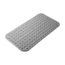 Gray textured bath mat on a white background