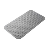 Gray textured bath mat on a white background