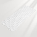 Clear rubber mat with textured surface on a white background