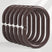 AmazerBath brown C-shaped plastic shower curtain rings, set of 24, on a clean background.