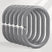 AmazerBath grey C-shaped plastic shower curtain rings, set of 24, on a clean background.