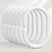 AmazerBath white C-shaped plastic shower curtain rings, set of 24, on a clean background.