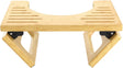 Wooden step stool with a white background