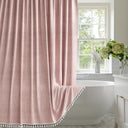 Farmhouse Shower Curtain with Tassel Colorful