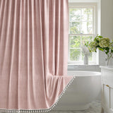 Farmhouse Shower Curtain with Tassel Colorful