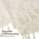 Farmhouse Shower Curtain with Tassel Tufted