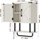 Farmhouse Wall Storage Cabinet with Shelf