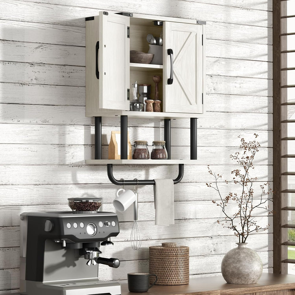 Farmhouse Wall Storage Cabinet with Shelf