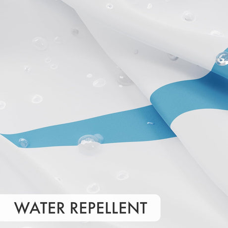 Textile with water repellent feature shown on a white background