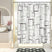 Geometric Shower Curtain with Curtain Rings