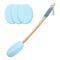 Cleaning tool with blue silicone pads on a white background