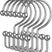 Set of metal hooks on a white background