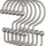 Set of silver hooks on a white background