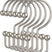 Set of metal hooks on a white background