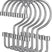 Set of metal hooks on a white background