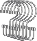 Set of metal hooks on a white background